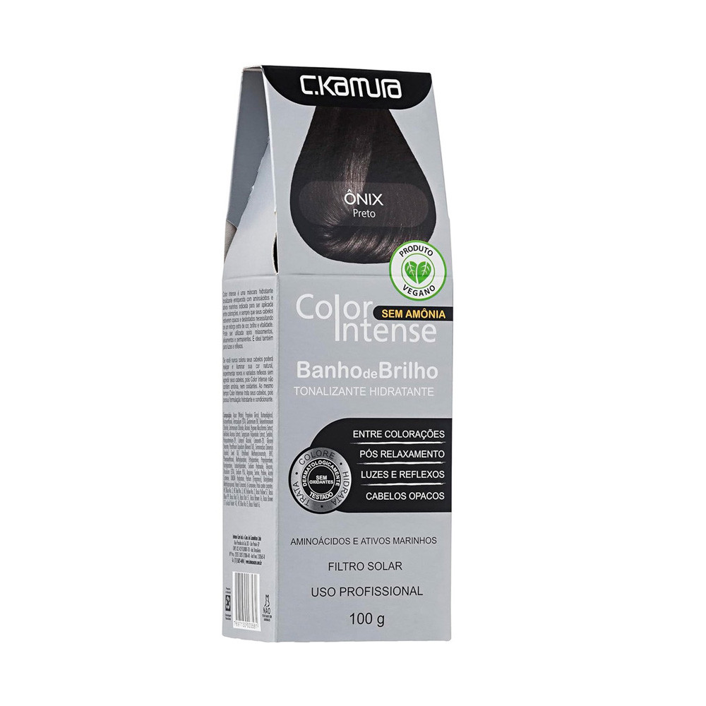 Tonalizante C.Kamura Color Intense Ônix Banho De Brilho 100g em Oferta na Shopee