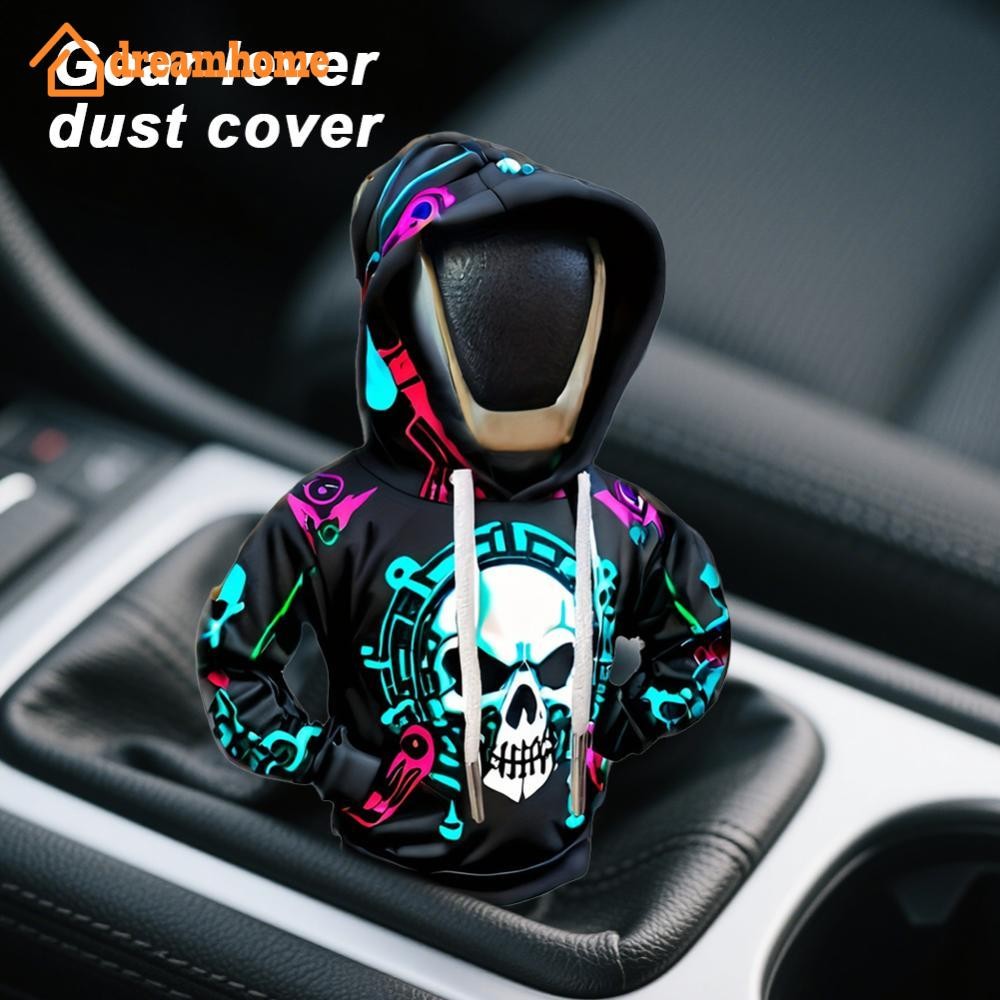 DREAMHOME Criativo Crânio Alavanca De Engrenagem Do Carro Com Capuz Roupas Capa Pequeno Hoodie Interior Mudança L6X1