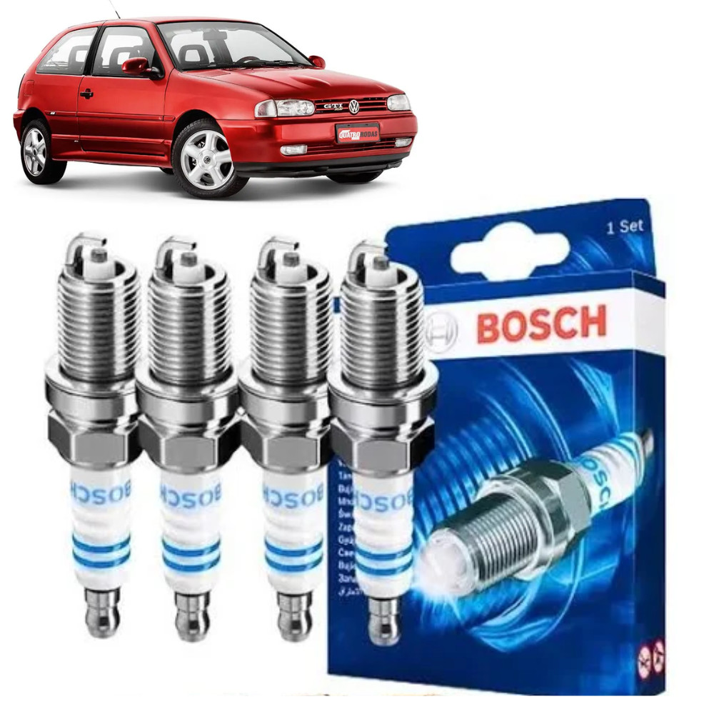 Vela de Ignição Volkswagen Gol G2 Bolinha GTI TSI 2.0 16V AP 1994 à 2000 Bosch SP06 F000KE0P06 Super Plus Original  