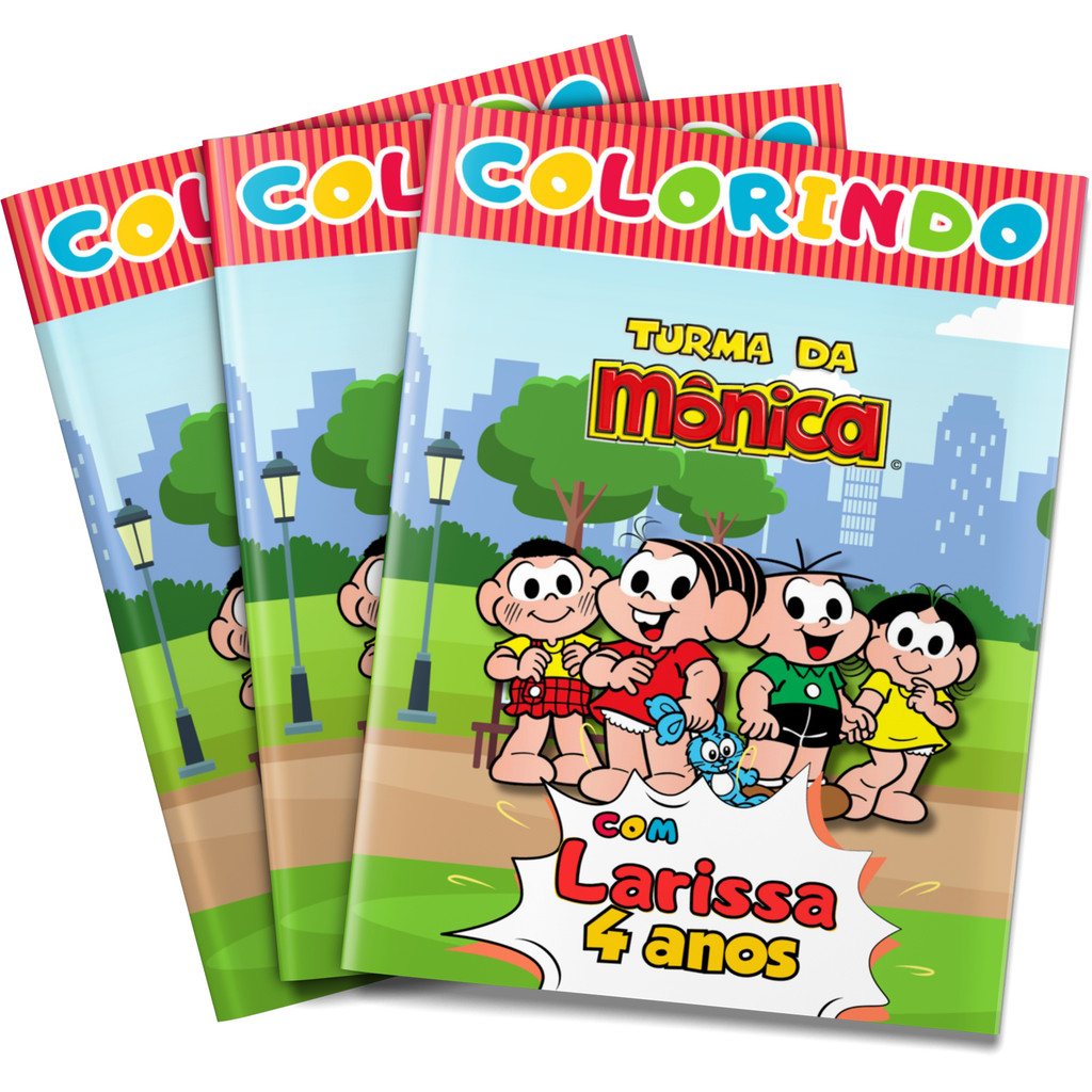 Livro de colorir Turma da Mônica Lembrancinha  personalizada