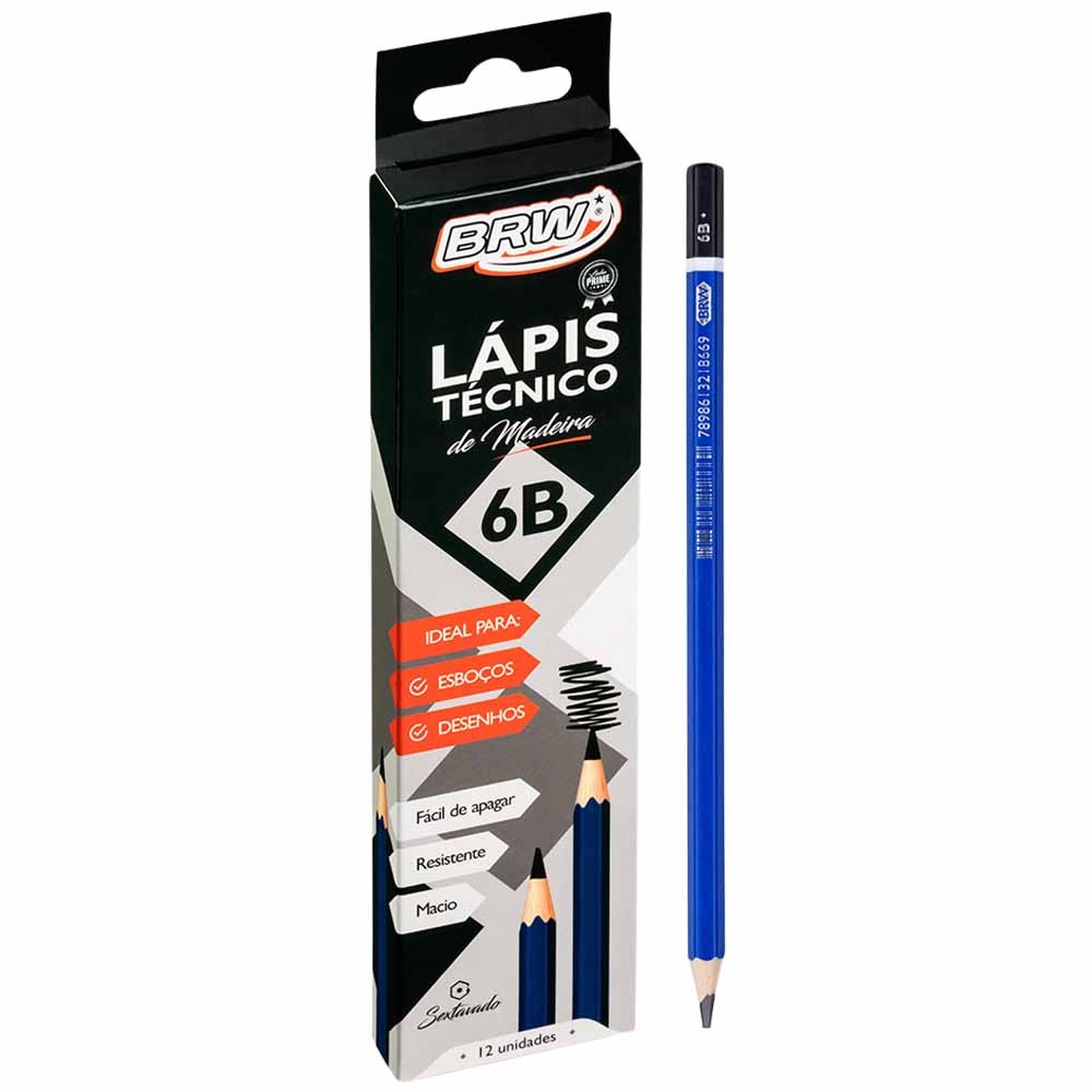 Lápis Preto Sextavado 6b: Onde Comprar | BuscaProdutos