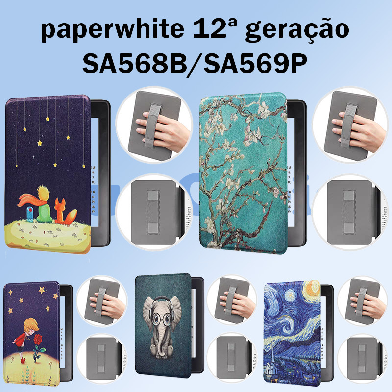 FE Capa Com Alça para Kindle paperwhite 12ª geração 7 polegadas 2024 SA568B/SA569P