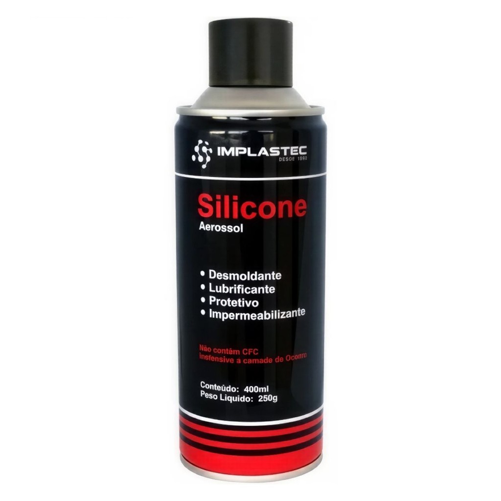 Silicone Aerossol IMPLASTEC 250 g / 400 ml · Lubrificante e Desmoldante (PASL35N25024)