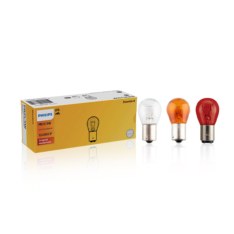 Philips S25 P21W P21/5W PY21W PR21W 12498CP 12499CP 3200K 12V Lâmpada Halógena Padrão Original Para Carro(1 lampada)