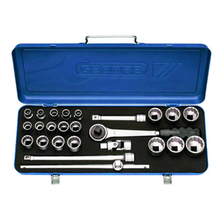 Jogo de Soquete 1/2" Estriado de 10 a 32mm Gedore 25 Peças D19KMU em Oferta na Shopee