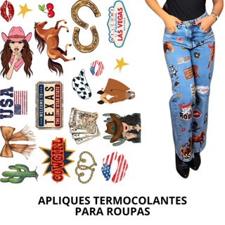Apliques Termocolantes Country para Roupas | Patch DTF Fácil Aplicação com Ferro em Oferta na Shopee