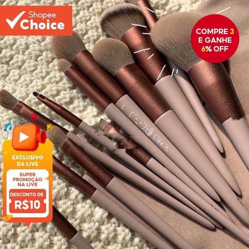 Conjunto De Pincéis De Maquiagem De 13 Unidades , Um Completo De Tinta super Macia Para Os Olhos , Acessível , Portátil