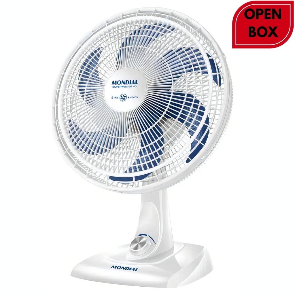 VENTILADOR DE MESA MONDIAL VSP-40 SUPER POWER 6 PÁS OPEN BOX em Oferta na Shopee
