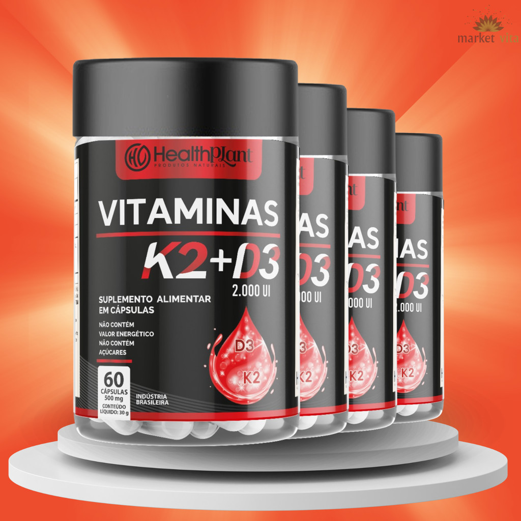 Melhor Vitamina K2 - Menaquinona - 7 - Vitamina D3 - Colecalciferol Concentrada