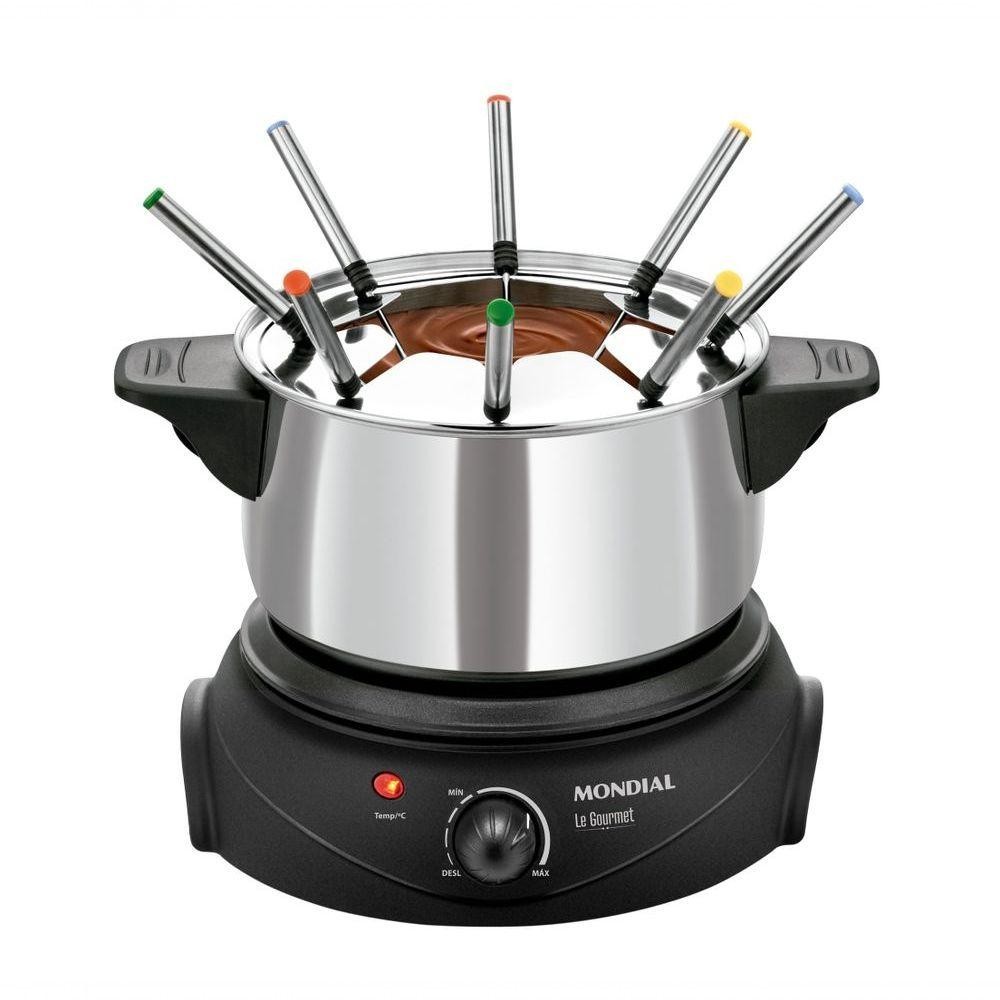 Panela Elétrica De Fondue Elétrico Le Gourmet Ii Fd-02 127v-preto/prata