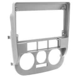 Moldura de Painel 2 Din 9" Polegadas Gol Saveiro Parati G4 Prata