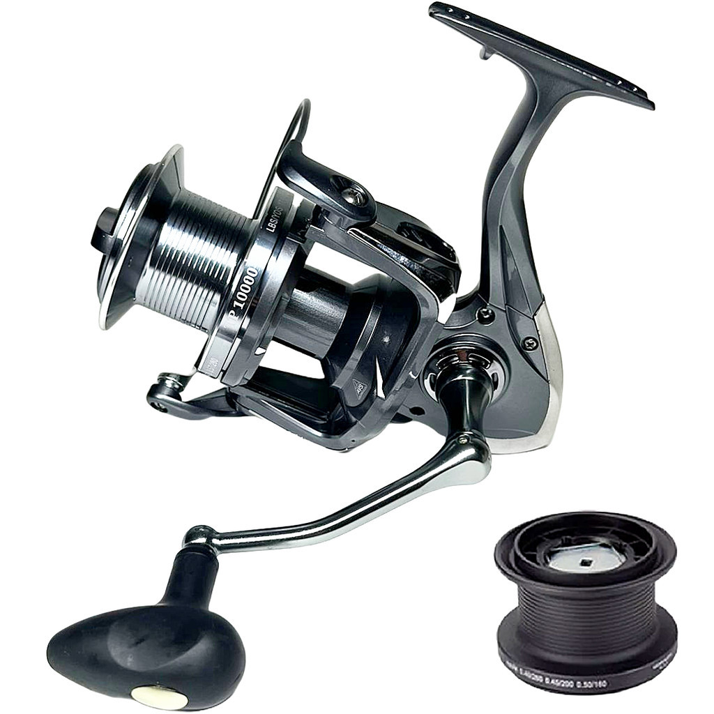 Molinete de Pesca Praia TP 10000 P -14 Rolamentos - Drag:25kg - Carretel Alumino - C/ Carretel Extra
