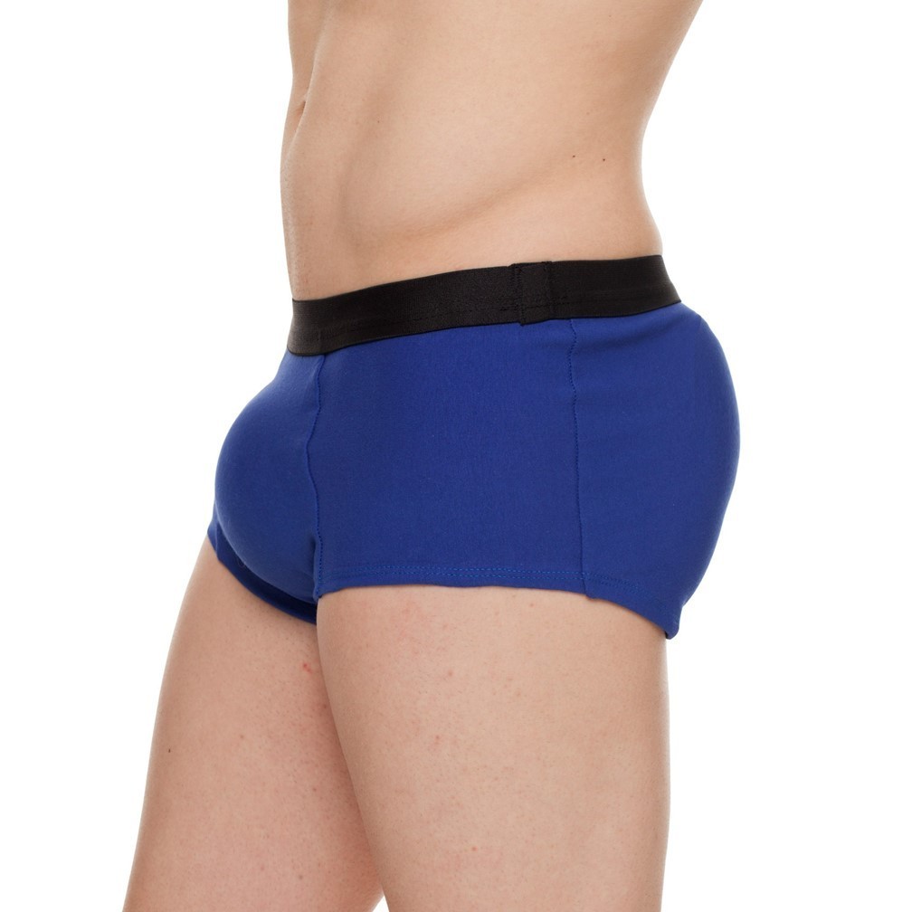 Cueca Mini Boxer Azul com Enchimento Traseiro Empina Bumbum John Skull