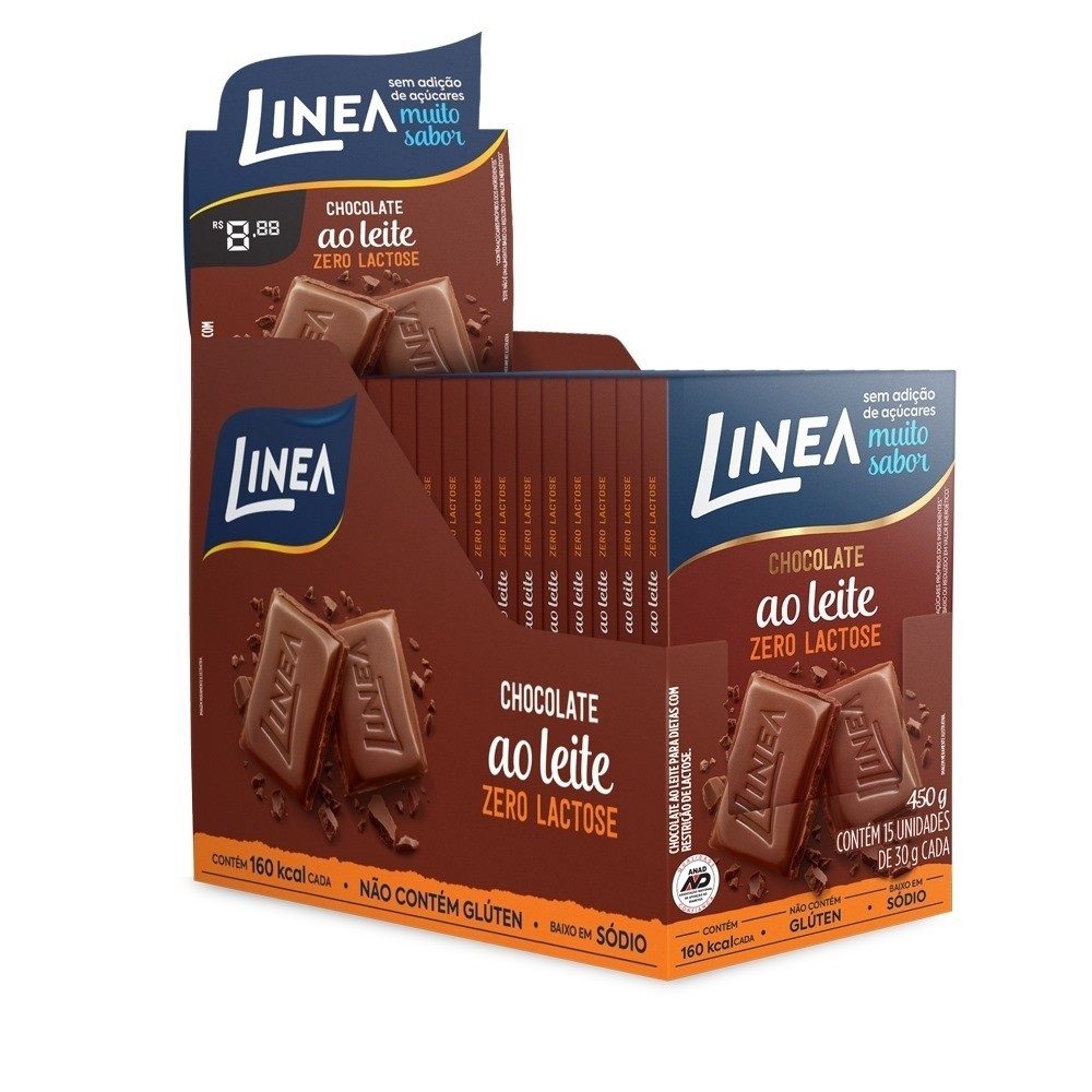 Chocolate Ao Leite Diet Zero Lactose Linea Barra 30G em Oferta na Shopee