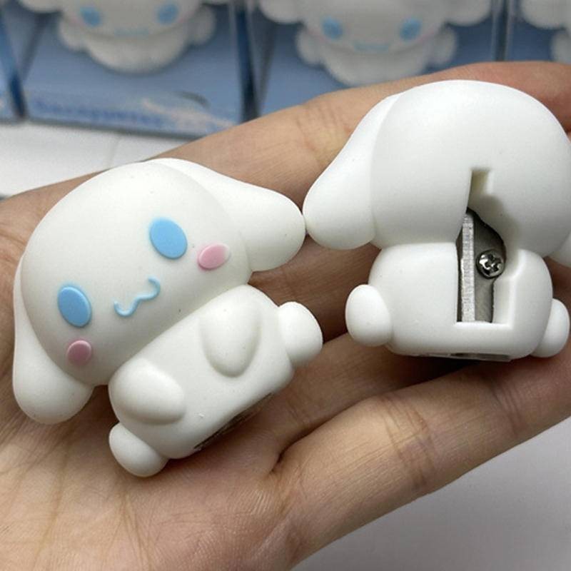 2025 Sanrio Cinnamoroll Minha Melodia Afiadora De Lápis Em Forma De Desenho Animado Criativa Mini Máquina De Corte De Expressão Engraçada Material Escolar Kawaii Papelaria em Oferta na Shopee