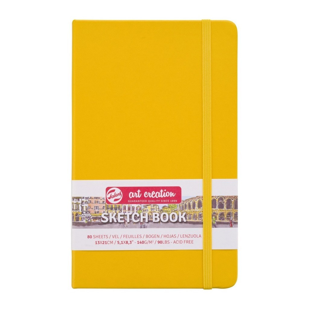 SKETCHBOOK TALENS GOLD YELLOW 13x21cm 80 FOLHAS
