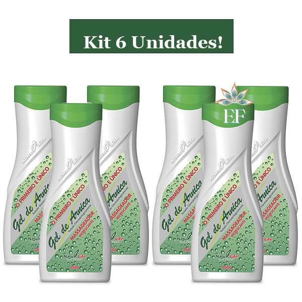 Kit 6 Unidades GEL DE ARNICA 200g NATU LIFE