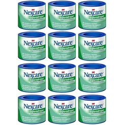 Kit com 12 Esparadrapo Impermeavel Branco Nexcare 25MM X 90CM