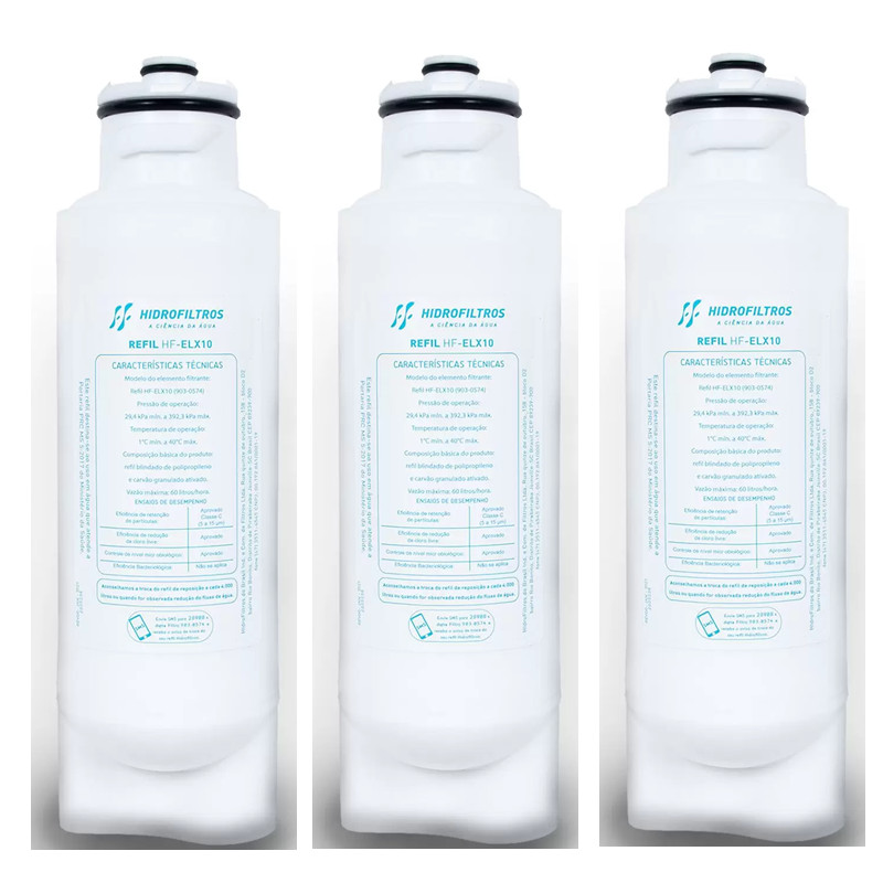 3 Filtro Refil Purificador Electrolux Pa10n Pa20g Pa25g Pa30