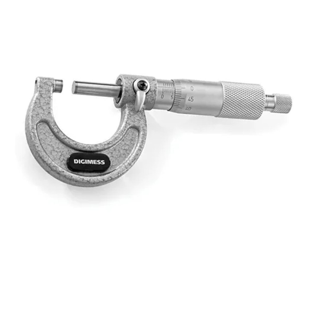 Micrometro Externo 0-25mm DIGIMESS 110.100 Graduação de 0,01mm com Arco em Ferro Fundido