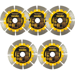 Kit 5 Discos Diamantados 121mm V3 Segmentado Vonder