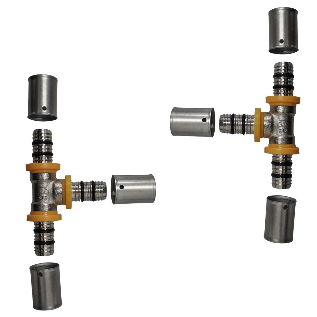 Kit 2 Te Tee Gás Encanado 16-16 16mm Tubo Pex Multicamadas