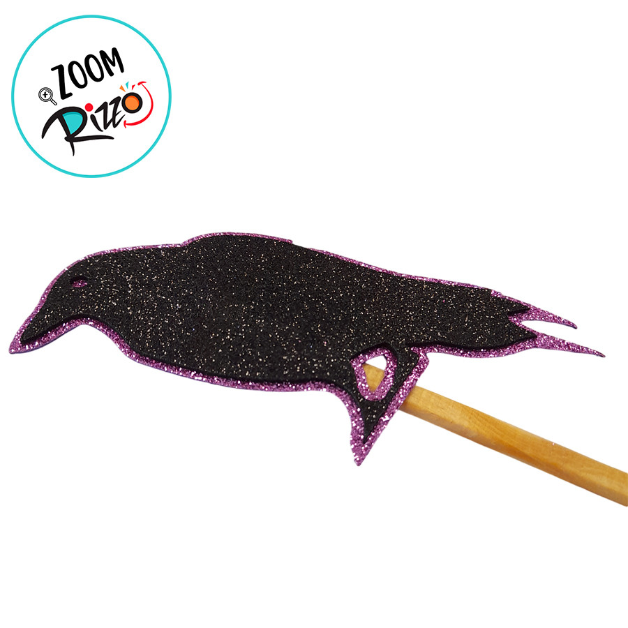 Detalhes do Palito Decorativo Halloween - Corvo - 28cm - 5 unidades - Rizzo