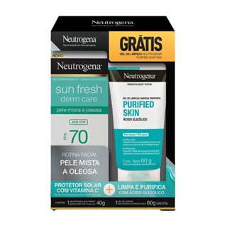 Promo Neutrogena Sun Fresh Facial SPF 70 40g + Purified Skin 60g em Oferta na Shopee