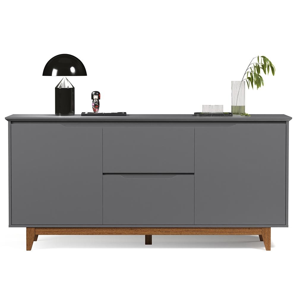Buffet Aparador para Sala de Jantar 163cm Flow Cinza - EJ Móveis
