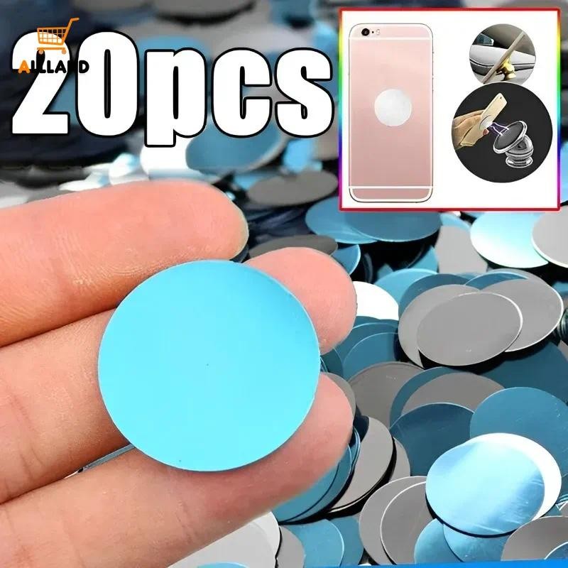 20Pcs Placa Metálica Magnética Para Suporte De Telefone De Carro-Universal Iron Sheet Disk Sticker Mount Mobile Magnet Stand