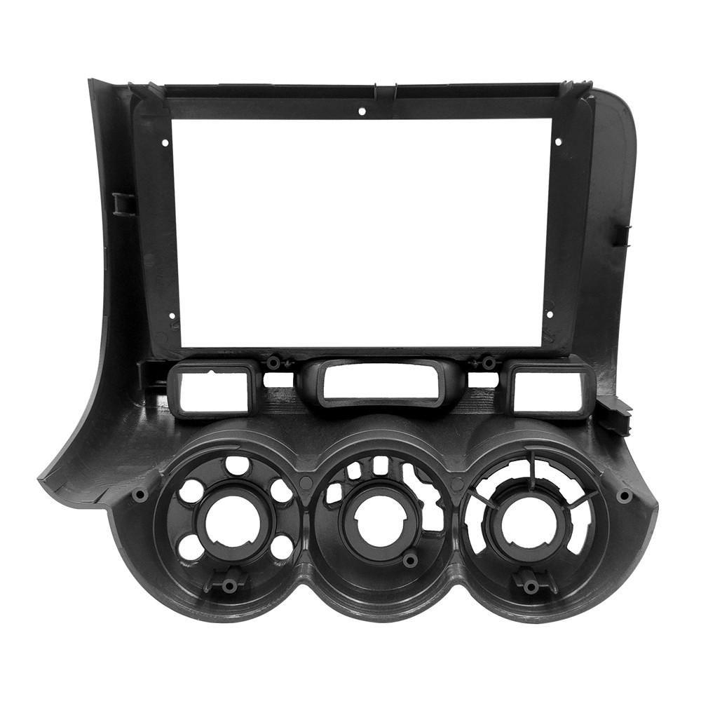 Detalhes do Kit Moldura Painel 9 Pol Fit 2004 2005 2006 2007 2008 2 Din Grafite Prata Chicote Som Plug Antena