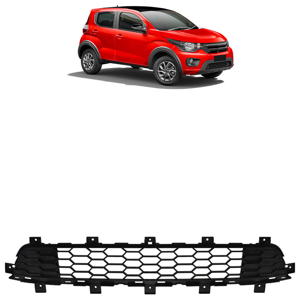 Grade Inferior Parachoque Dianteiro Mobi Easy 2017 2018 2019 2020 2021 2022 Preto - Spare Parts and Accessories for Vehicles