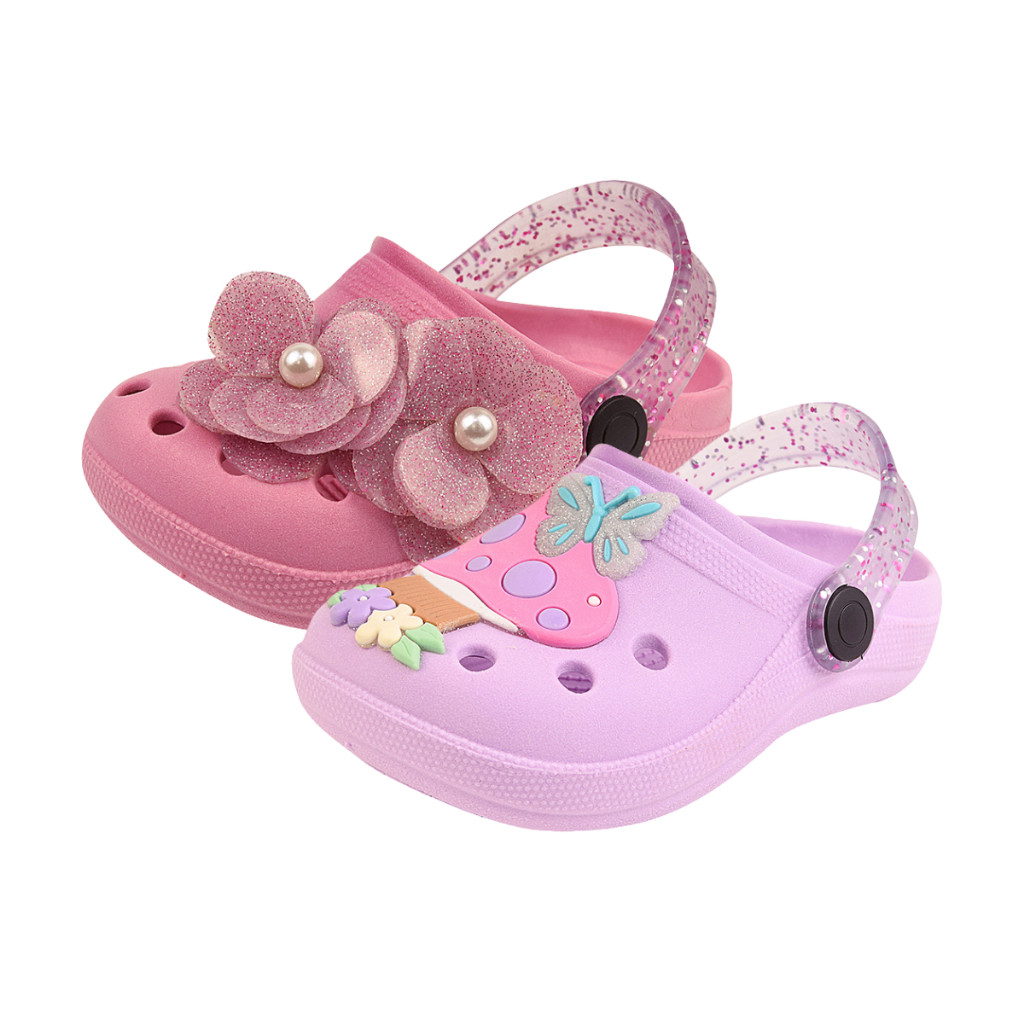 Sandália Infantil Menina Papete Kit 2 Pares Fleca Babuche Confortável Com Enfeite Personalizado
