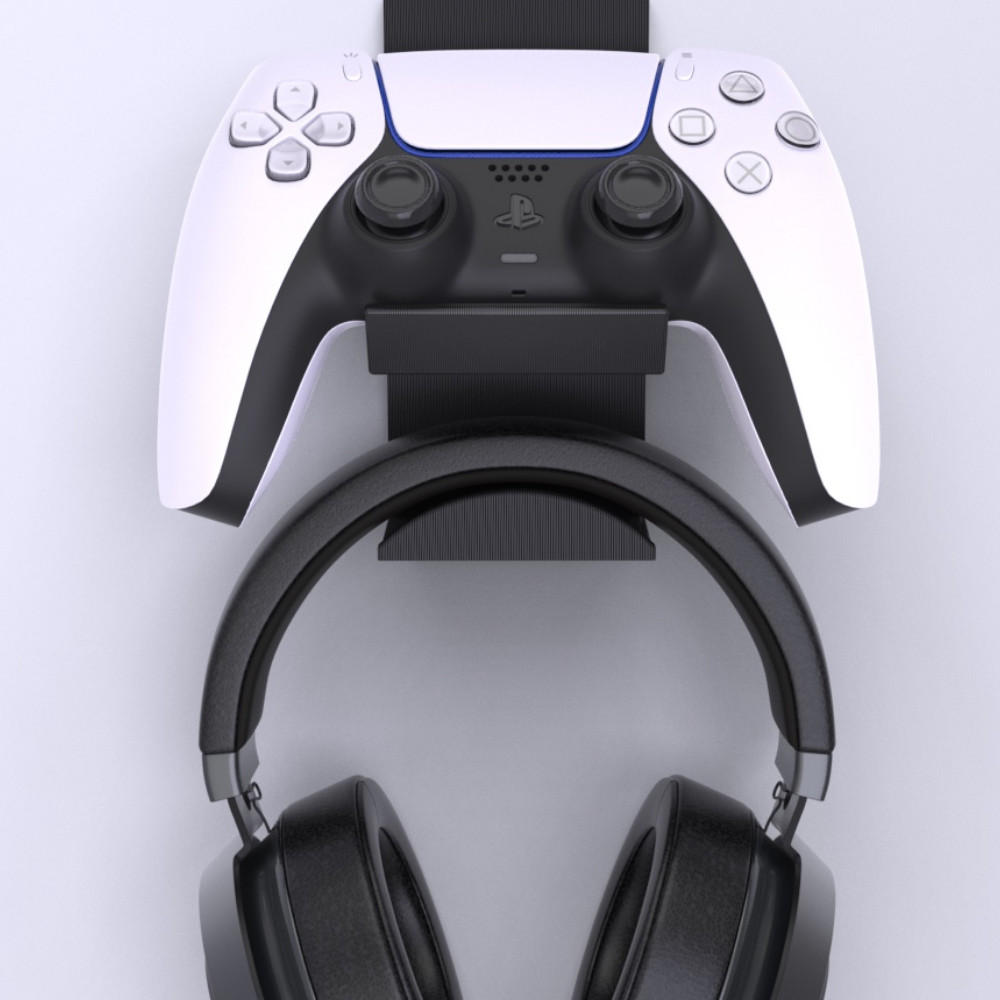 Suporte De Parede P/ Controle Xbox One, Ps4, Ps3 + Headset