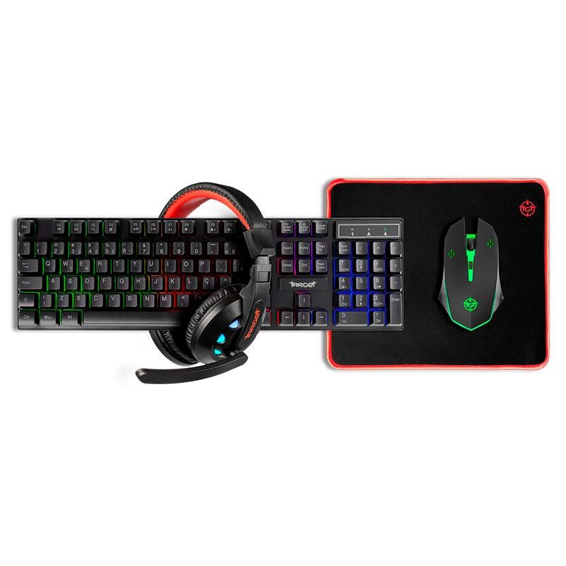 Combo Gamer TGT Ariete 4x1 Rainbow. Teclado, Mouse 1600DPI, Mousepad  e Headset 40mm, TGT-ART-RBW01 em Oferta na Shopee
