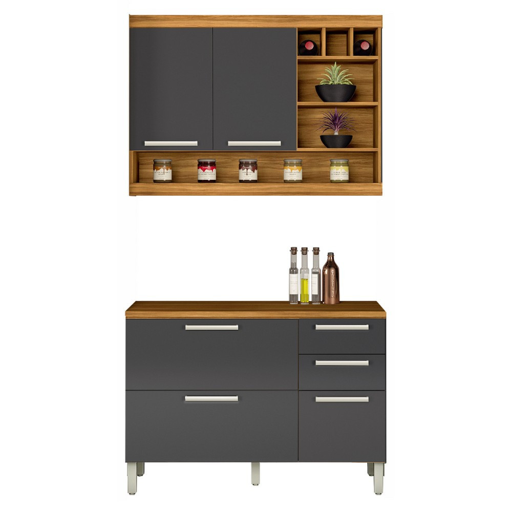 Cozinha Modulada com 2 Peças Burguesa Premium MDF Nesher