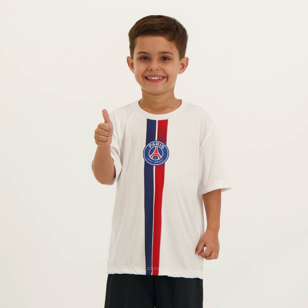Camisa PSG Balle Infantil Branca em Oferta na Shopee