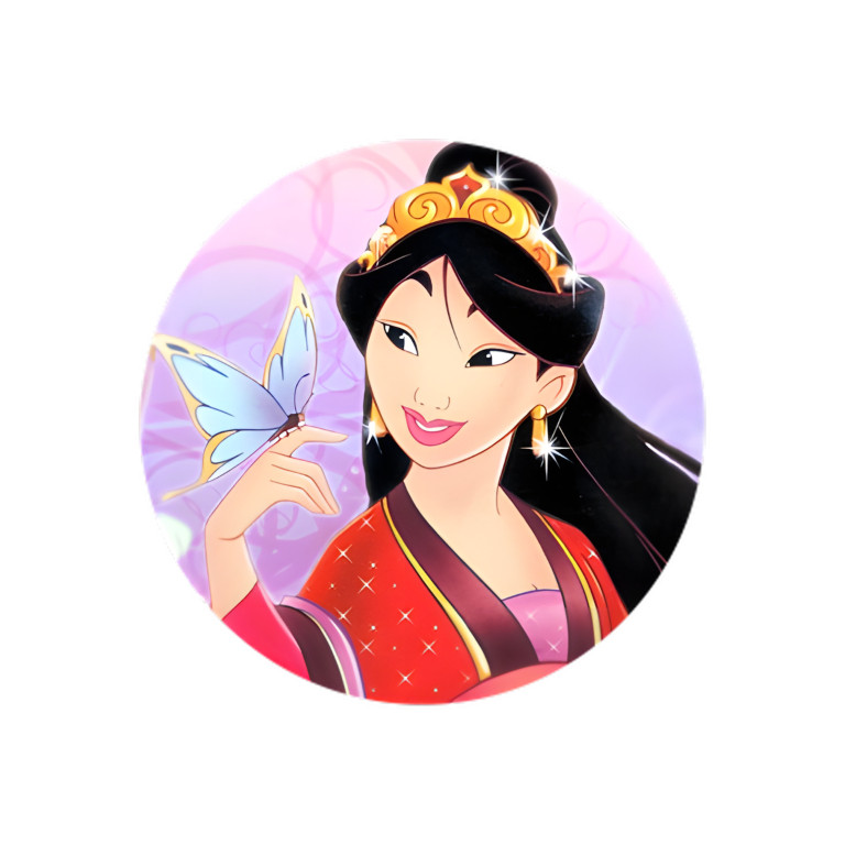 NOVO Painel Festa Infantil Redondo Mulan, Borboleta + Arco, Suporte incluso. Fazemos personalizado com qualquer tema. Confeccionado em Lona fosca, impressão de alta resolução. cenário , p/ Decoração
