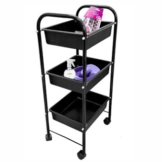 Carrinho Auxiliar Estética - 1 Tampo MDF + 2 Bandejas em Oferta na Shopee