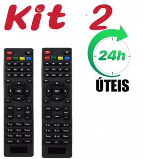 Kit 2 controle compatível com os conversores digitais positivo stb2341 e multilaser 7550 ANJGG em Oferta na Shopee