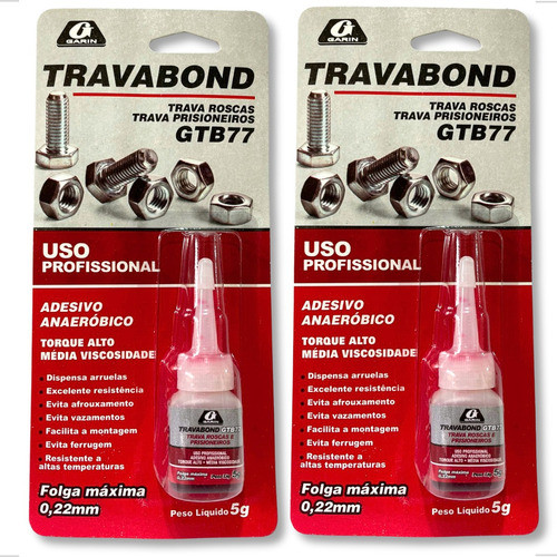 Kit 02 Trava Rosca Porca E Parafuso Prisioneiros Alto Torque