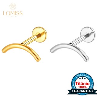 Lomiss Piercing Helix Tragus Conch Nariz Labret Titânio Curvo Liso em Oferta na Shopee