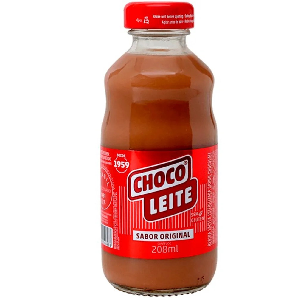 KIT 10 Bebida Láctea Esterilizada Sabor Chocolate ONE WAY Choco Leite 208 ml CADA