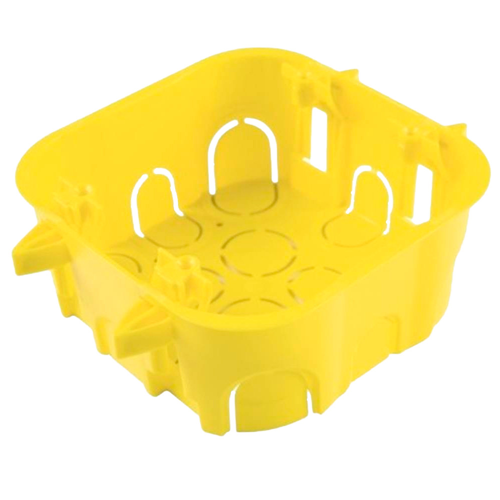 Caixa De Luz 4x4 Para Drywall PVC Amarela