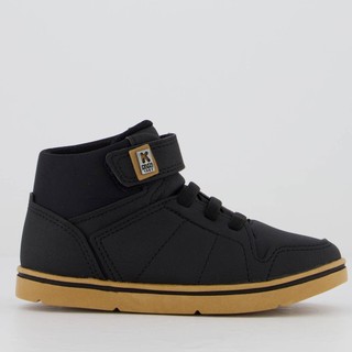 Tênis Klin Flyer Cano Médio Infantil Preto e Taupe em Oferta na Shopee