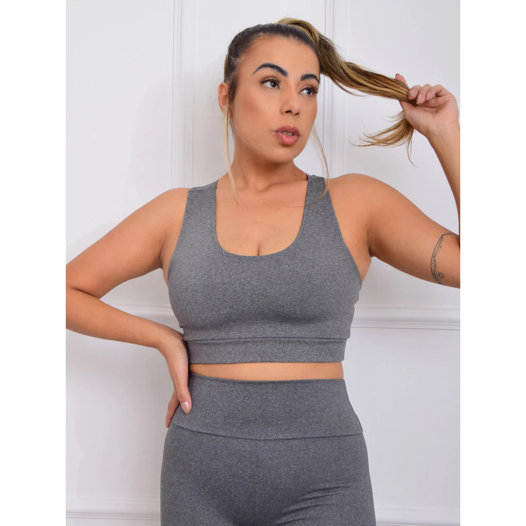 Top Feminino Sem Bojo Tope Cropped Reforçado Suplex — imagem 1