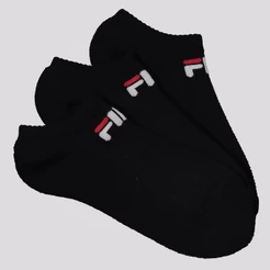 Kit Meia Fila Light 3 Pares Cano Curto Preto