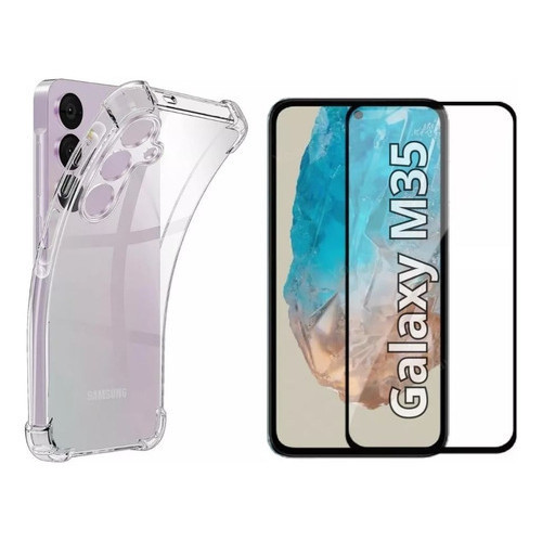 Capa Case Capinha Anti Impacto Compatível Com Galaxy M35 + Película 3D Vidro Tem
