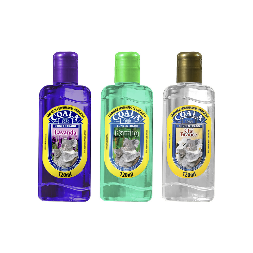 Coala Combo Limpadores 120 ml Lavanda, Bambu, Chá Branco