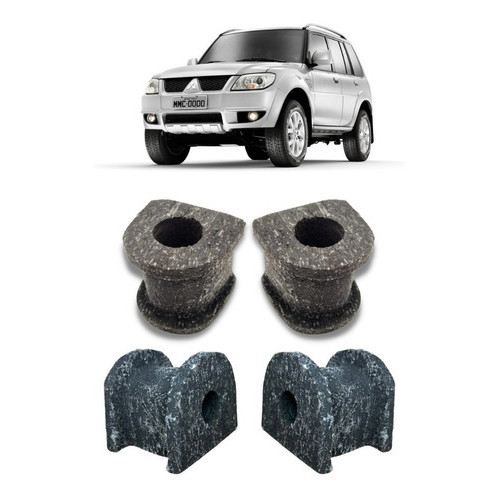 Kit Bucha Barra Estabilizadora Dianteira/traseira Pajero Tr4